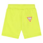 Younger Boys White & Green Logo Shorts Set, 2, hi-res