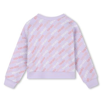 Girls Purple Logo Sweatshirt