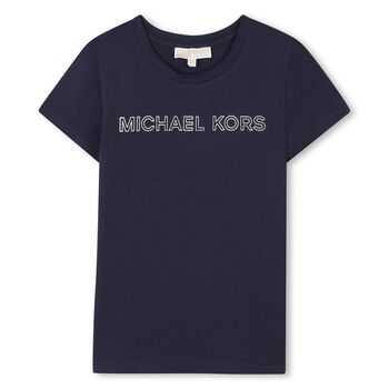 Girls Navy Blue Logo T-Shirt