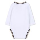Baby Boys White Logo Babygrow Gift Set, 1, hi-res