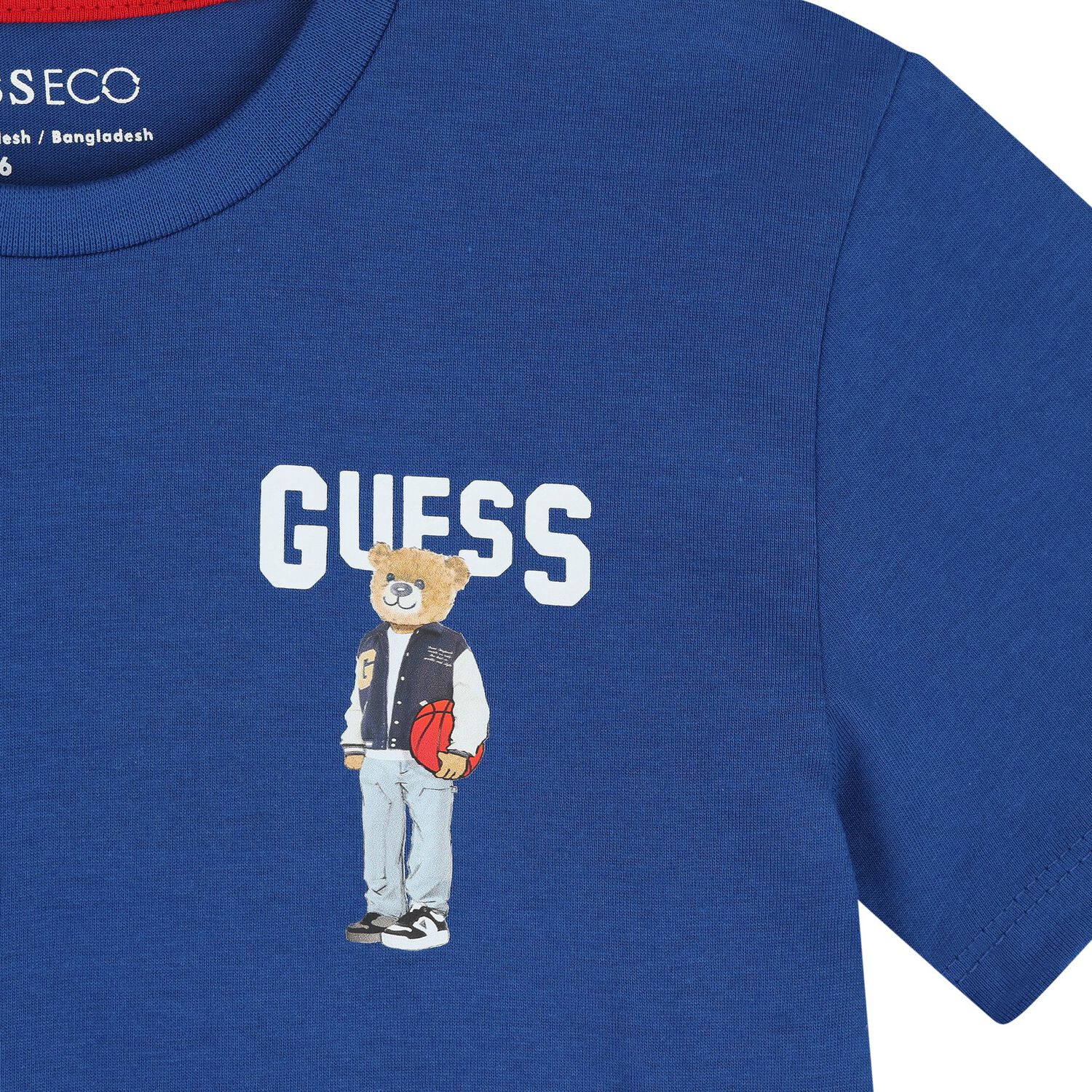Boys Blue Teddy Bear Logo T-Shirt, 1, hi-res