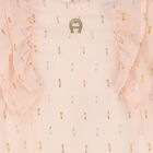 Younger Girls Pink Logo Chiffon Dress, 1, hi-res