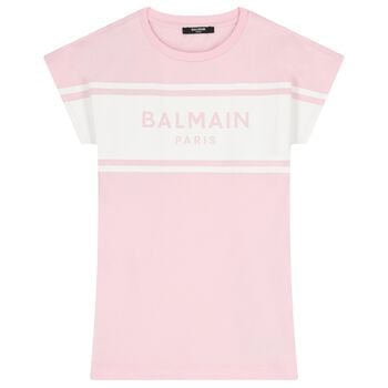 Girls Pink Logo Dress