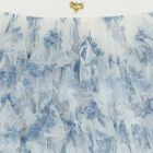 Girls Blue Floral Tulle Skirt, 1, hi-res