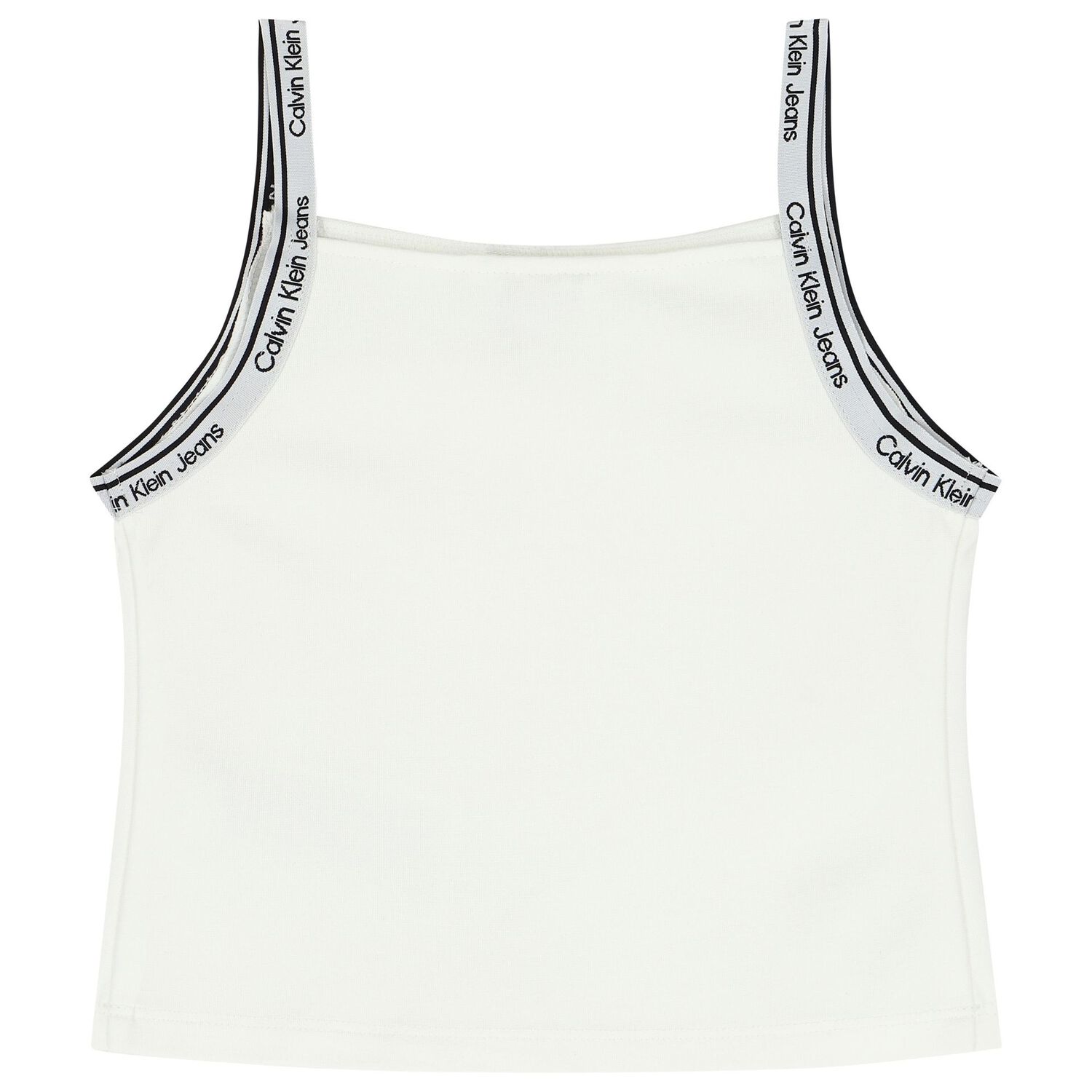 Girls White Logo Sleeveless Top, 2, hi-res image number null