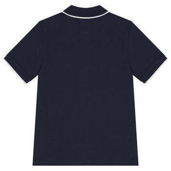 Boys Navy Blue Logo Polo Shirt