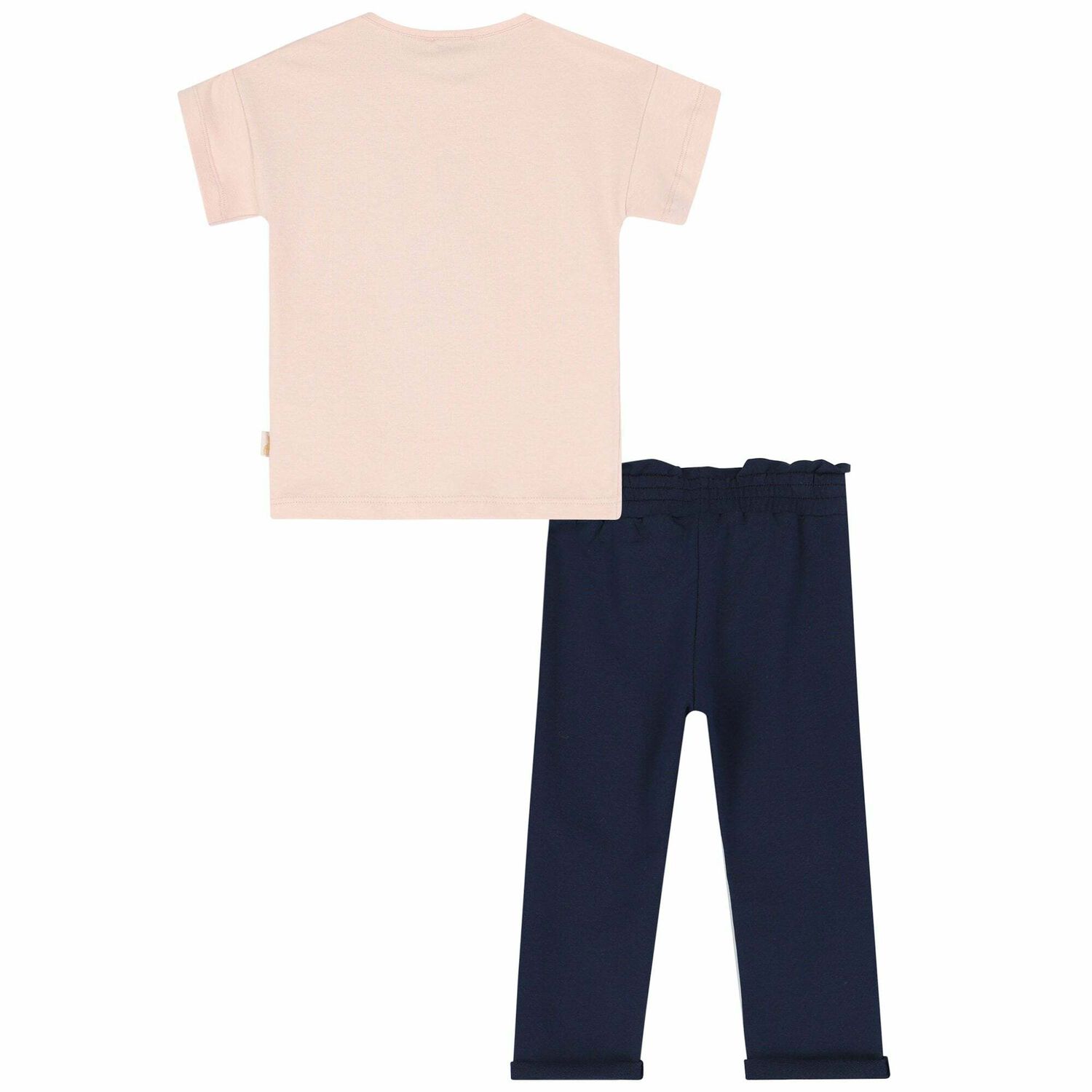 Baby Girls Pink & Navy T-Shirt Set , 1, hi-res
