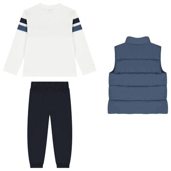 Boy Blue & White Tracksuit Set ( 3 Piece )