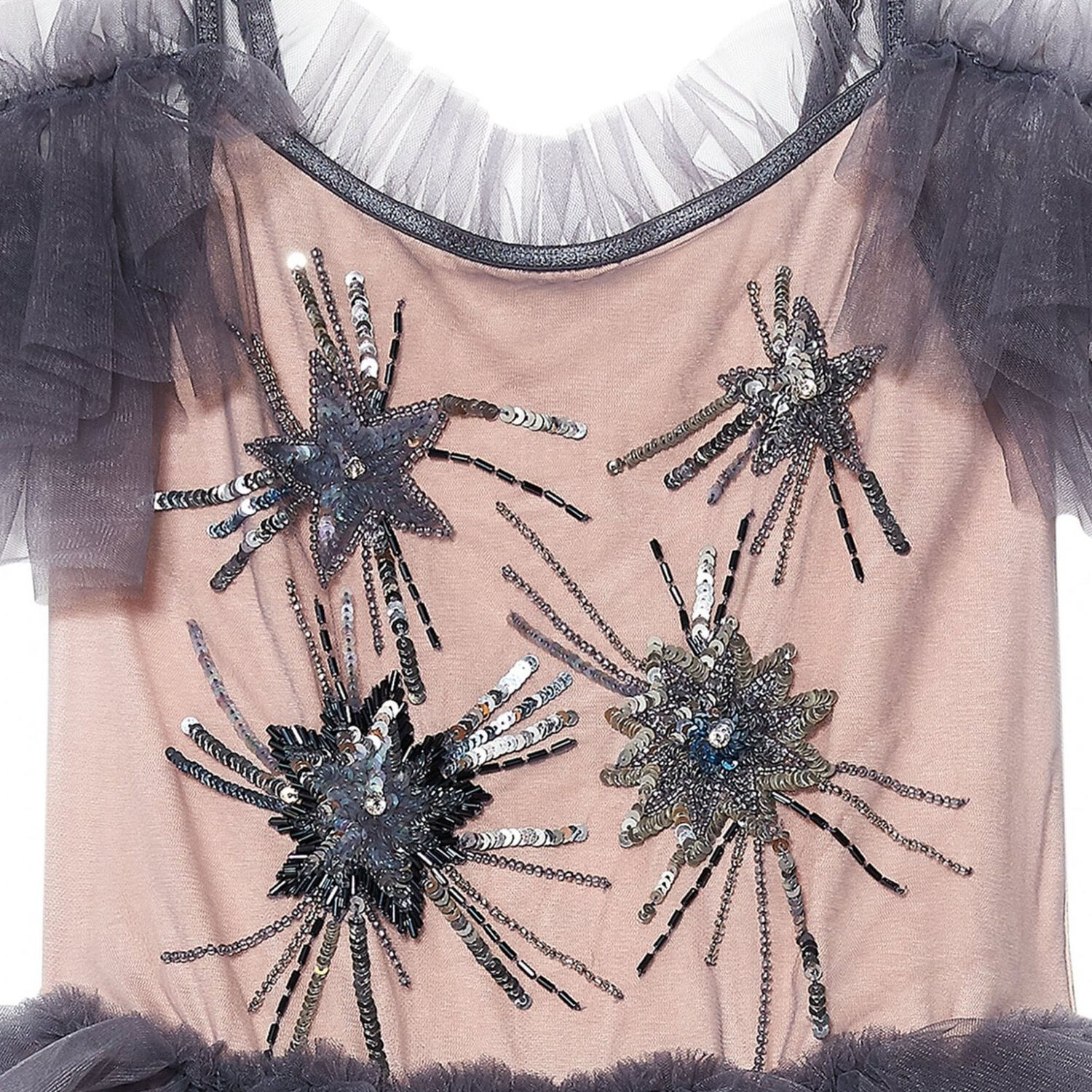 Girls Grey Stargazer Tutu Dress, 1, hi-res image number null