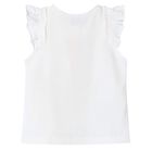 Girls White T-Shirt, 1, hi-res