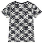 Boys Navy Blue & Ivory Logo T-Shirt, 4, hi-res