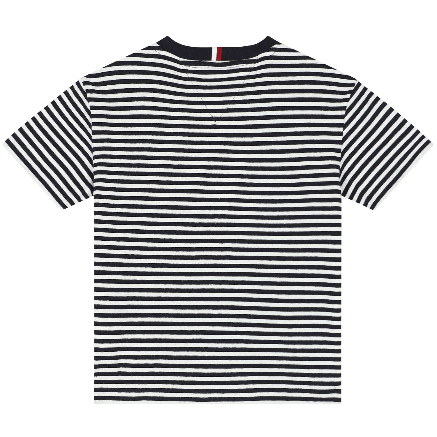 Boys Navy & White Logo Stripe T-Shirt, 1, hi-res