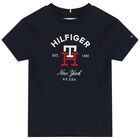 Boys Navy Blue Logo T-Shirt, 2, hi-res