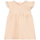 Younger Girls Pink Logo Dress, 1, hi-res