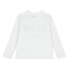 White Logo Younger Long Sleeve Top, 1, hi-res