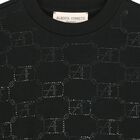 Girls Black Logo Sweatshirt, 1, hi-res