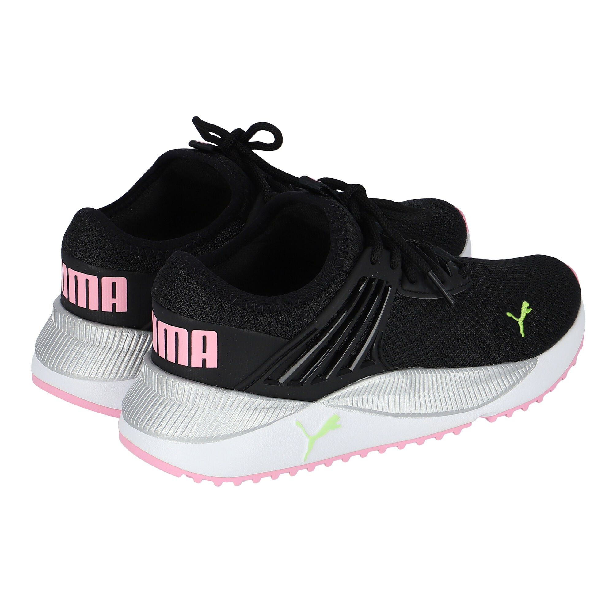 Puma Girls Black Pink Pacer Future Trainers Junior Couture UK