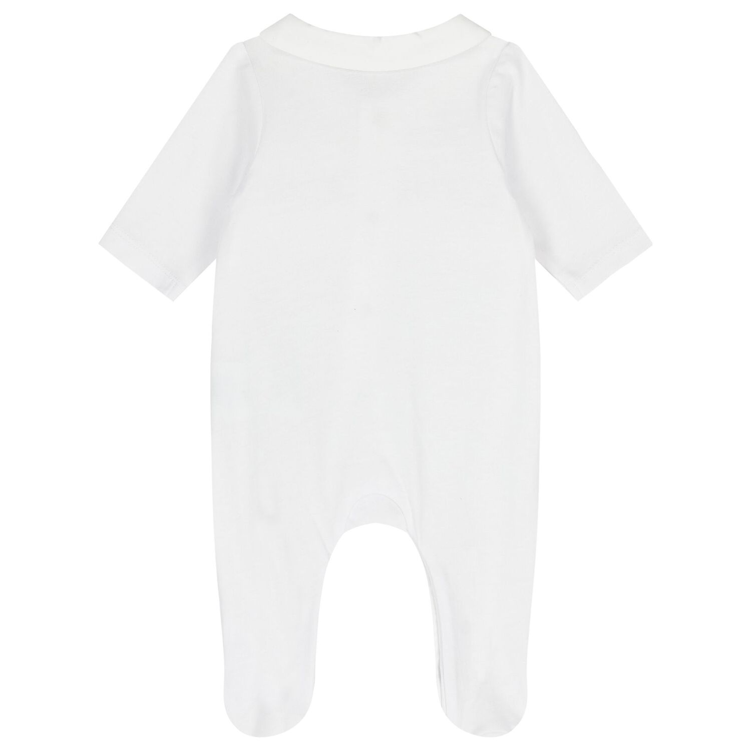 Baby Boys White Logo Babygrow, 1, hi-res