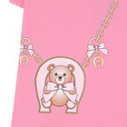Girls Pink Cotton Logo T-Shirt, 1, hi-res