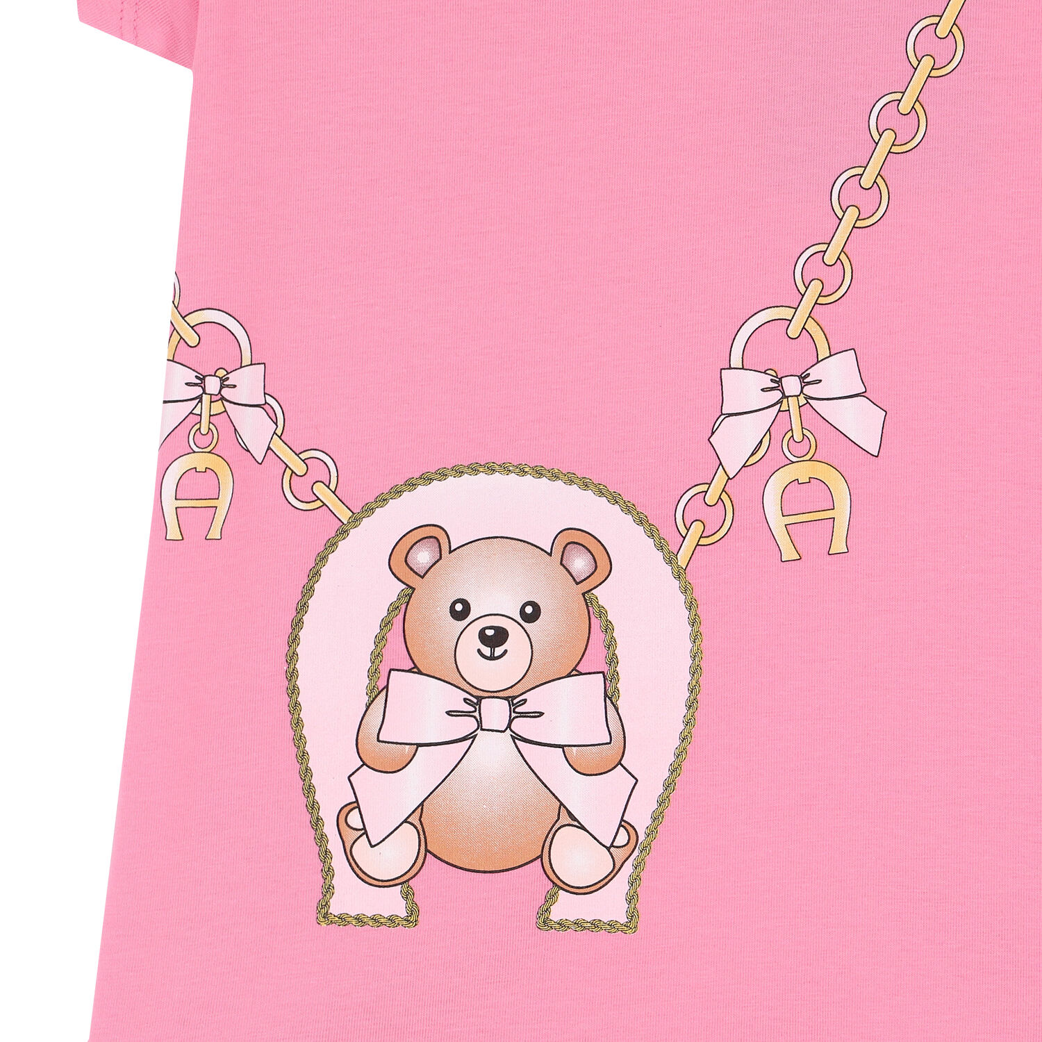 Girls Pink Cotton Logo T-Shirt, 1, hi-res