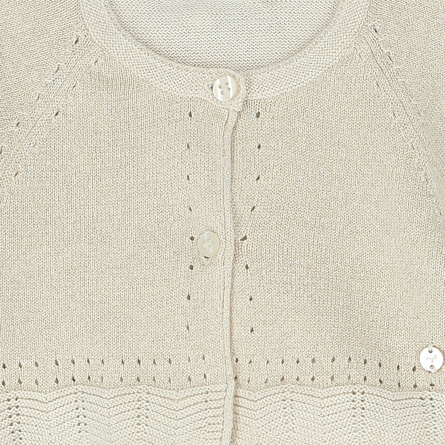 Baby Girls Beige Bolero Cardigan, 1, hi-res image number null