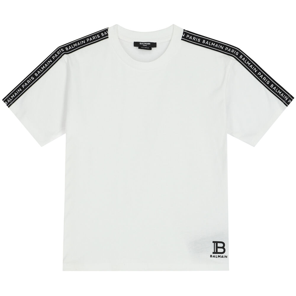balmain paris white t shirt