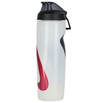 White & Black Logo Water Bottle