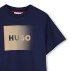 Boys Mini Me Navy Blue Logo T-Shirt, 2, hi-res
