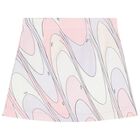 Girls Pink & White Iride Logo Skirt, 1, hi-res