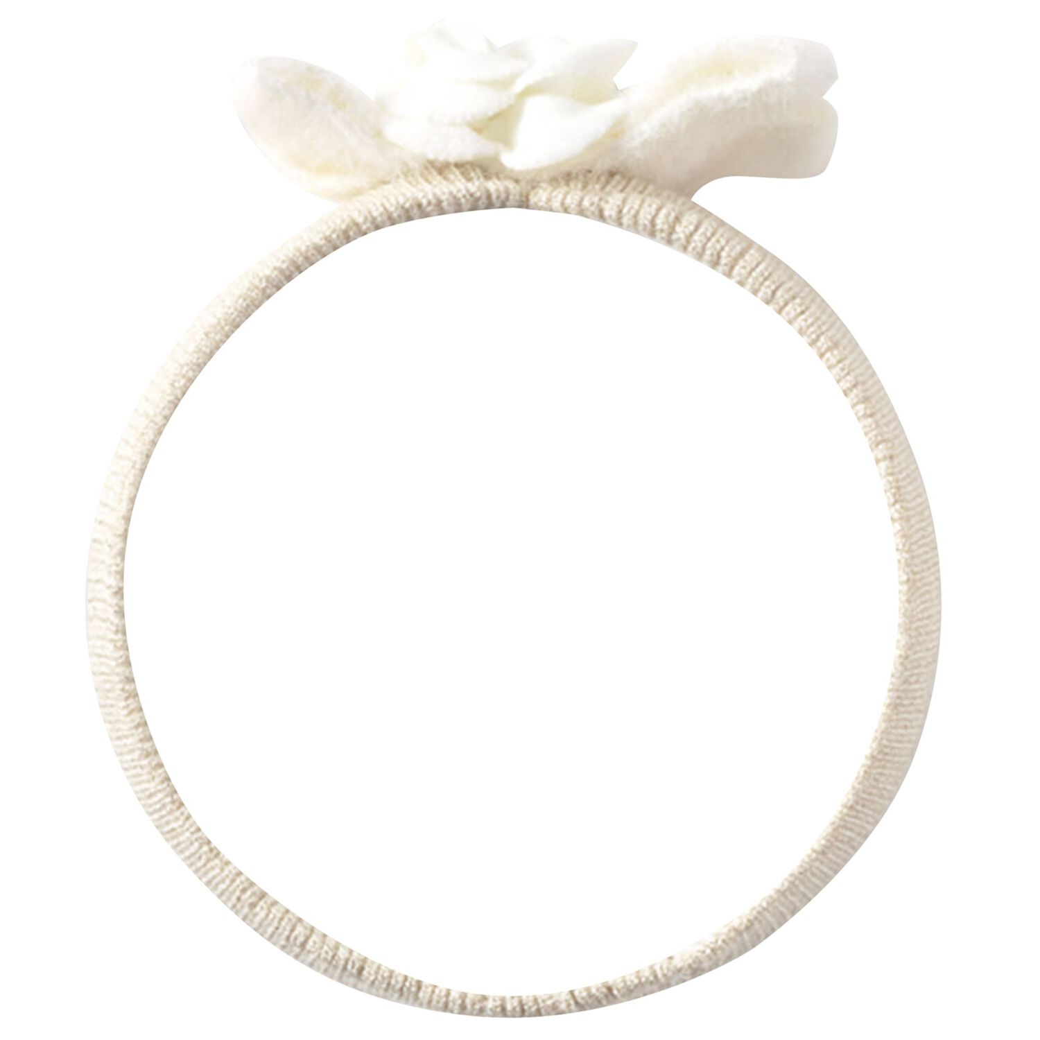 Baby Girls Ivory Flower & Bow Headband, 2, hi-res