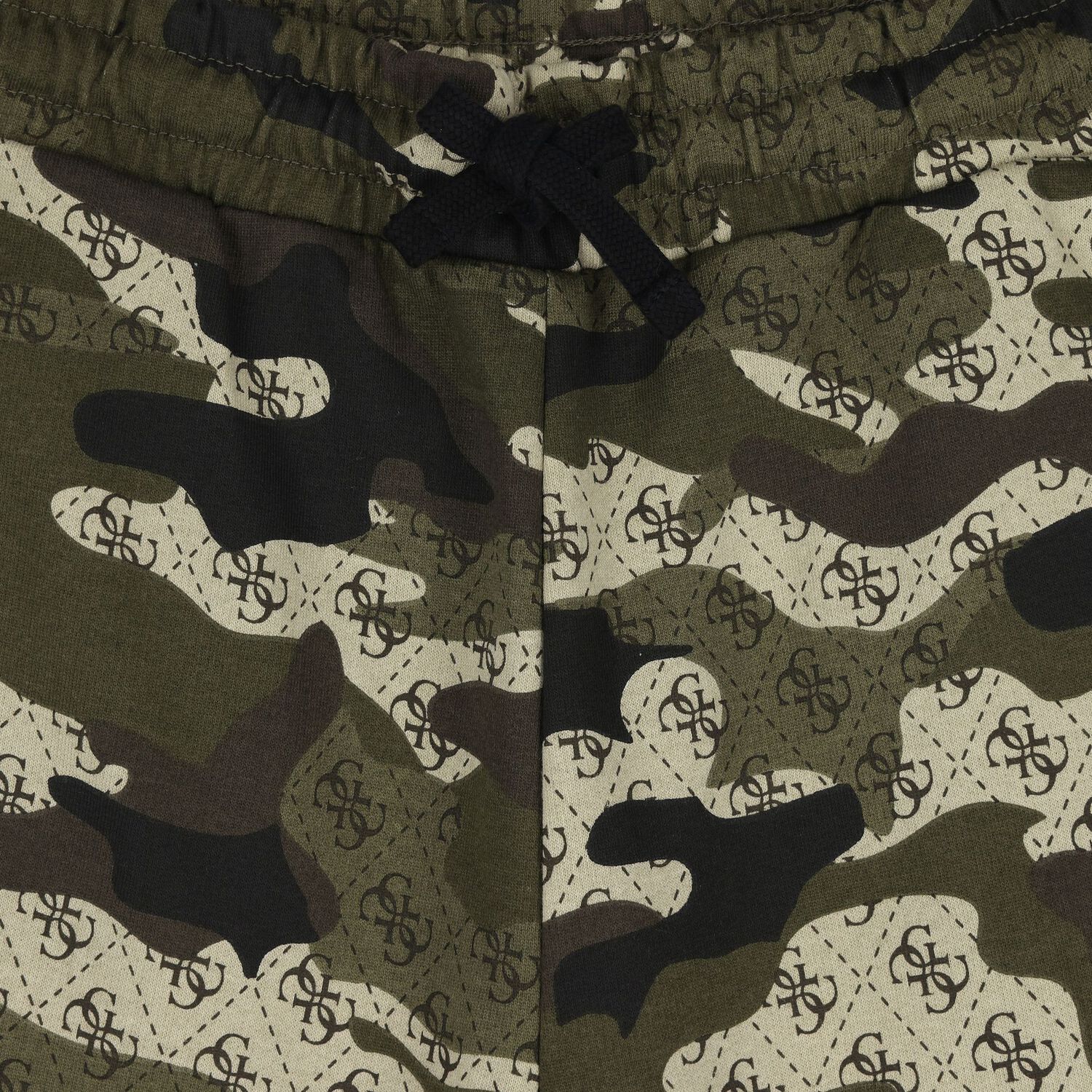 Boys Green Logo Camouflage Shorts, 1, hi-res