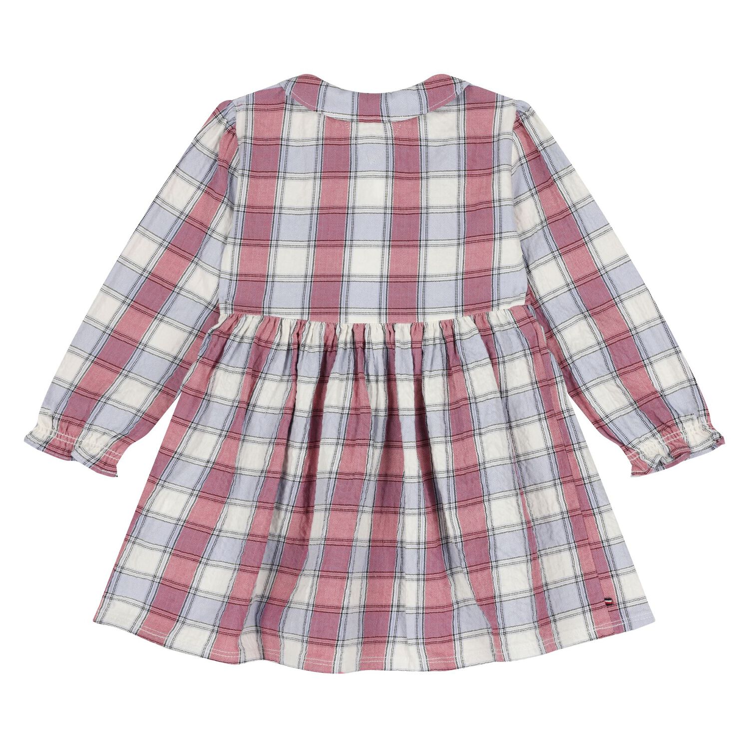 Baby Girls Blue & Pink Check Dress, 1, hi-res