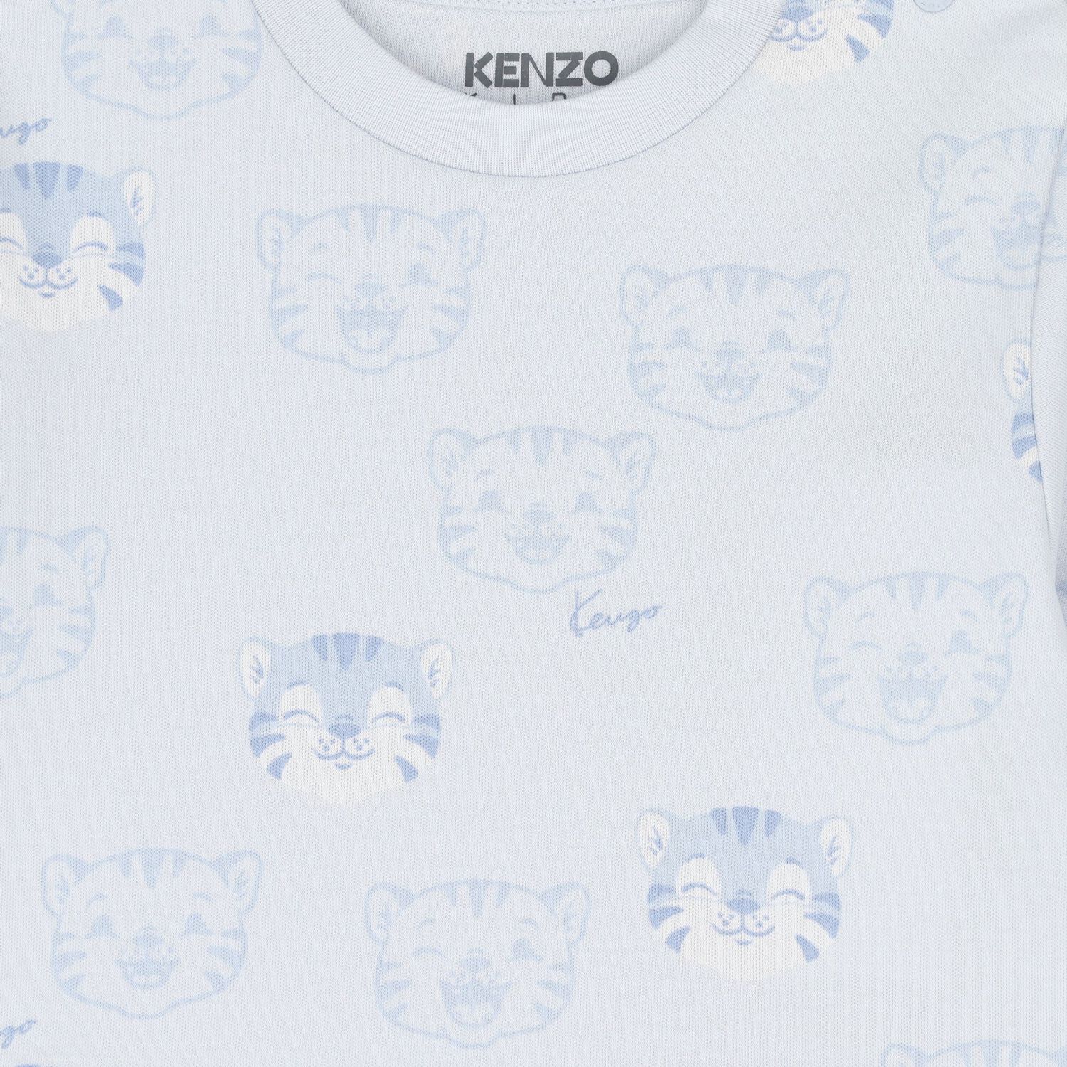 Younger Boys Blue Tiger Logo Joggers Set, 1, hi-res