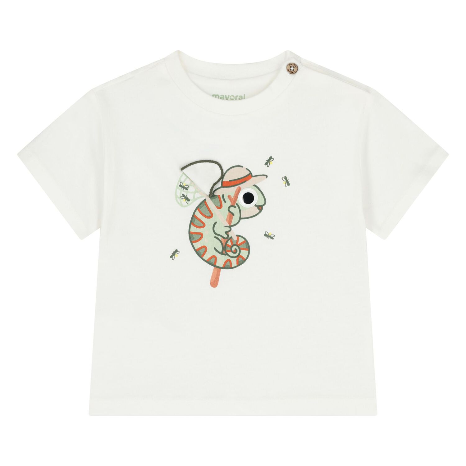 Younger Boys Ivory T-Shirt, 1, hi-res