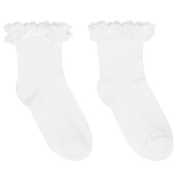Baby Girls White Lace Socks