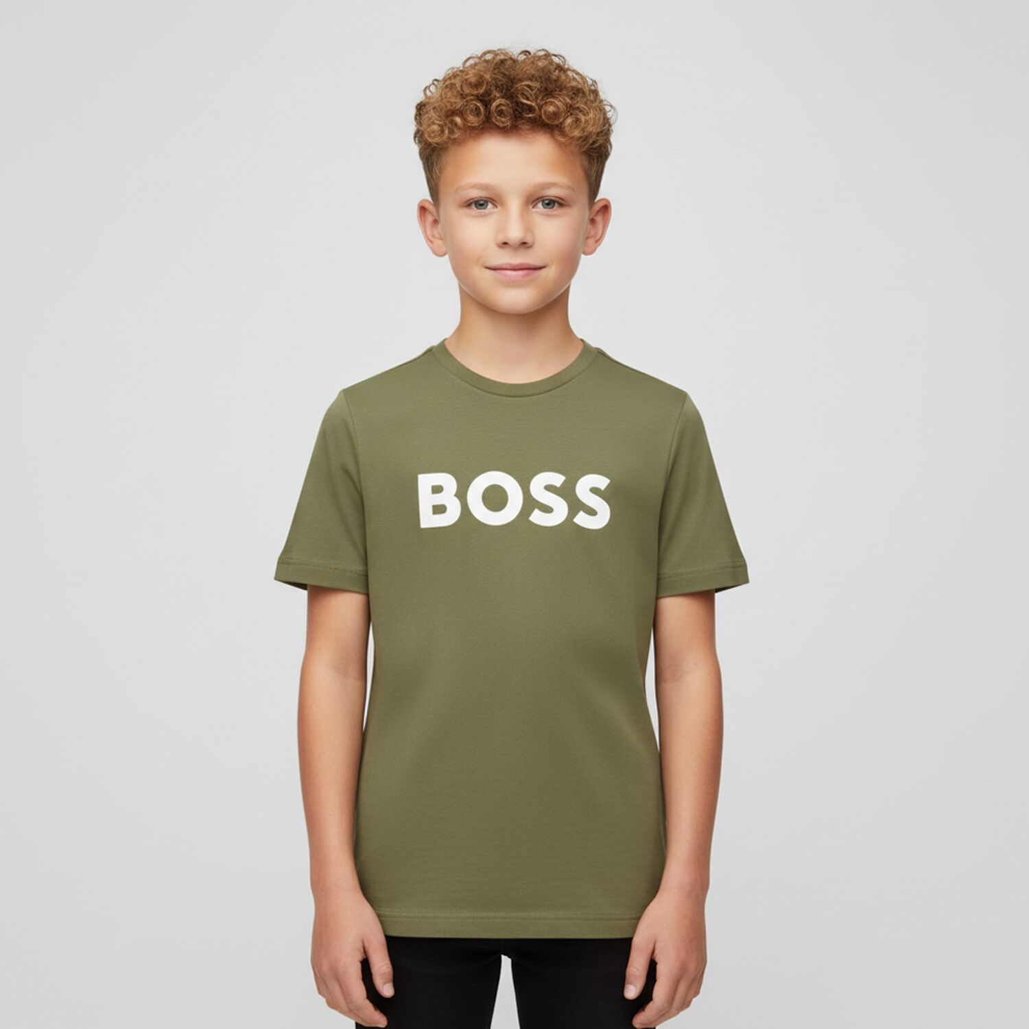 Boys Green Logo T-Shirt, 6, hi-res