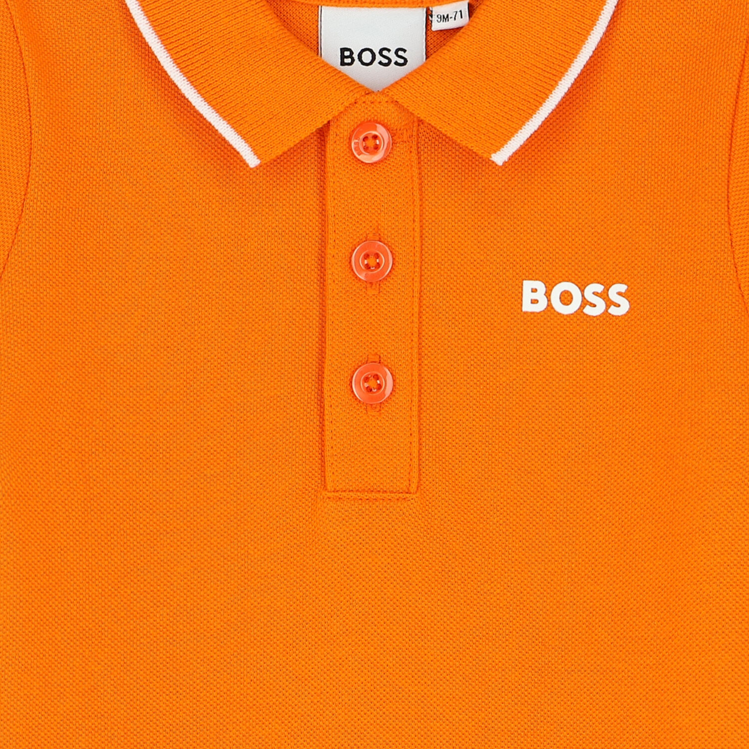 Younger Boys Orange Logo Polo Shirt, 3, hi-res