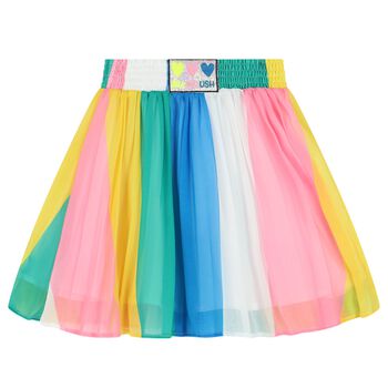 Girls Rainbow Pleated Skirt