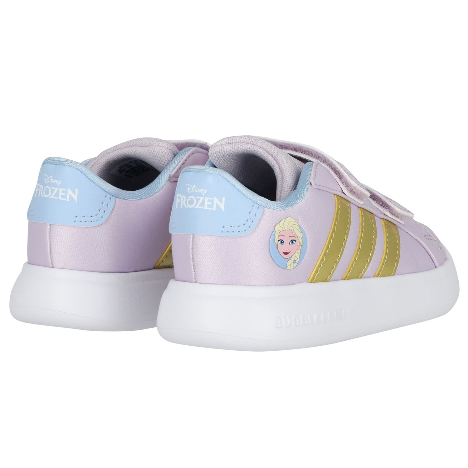 Girls Lilac Disney Elsa Logo Trainers, 1, hi-res