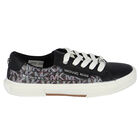 Girls Black Logo Trainers, 1, hi-res