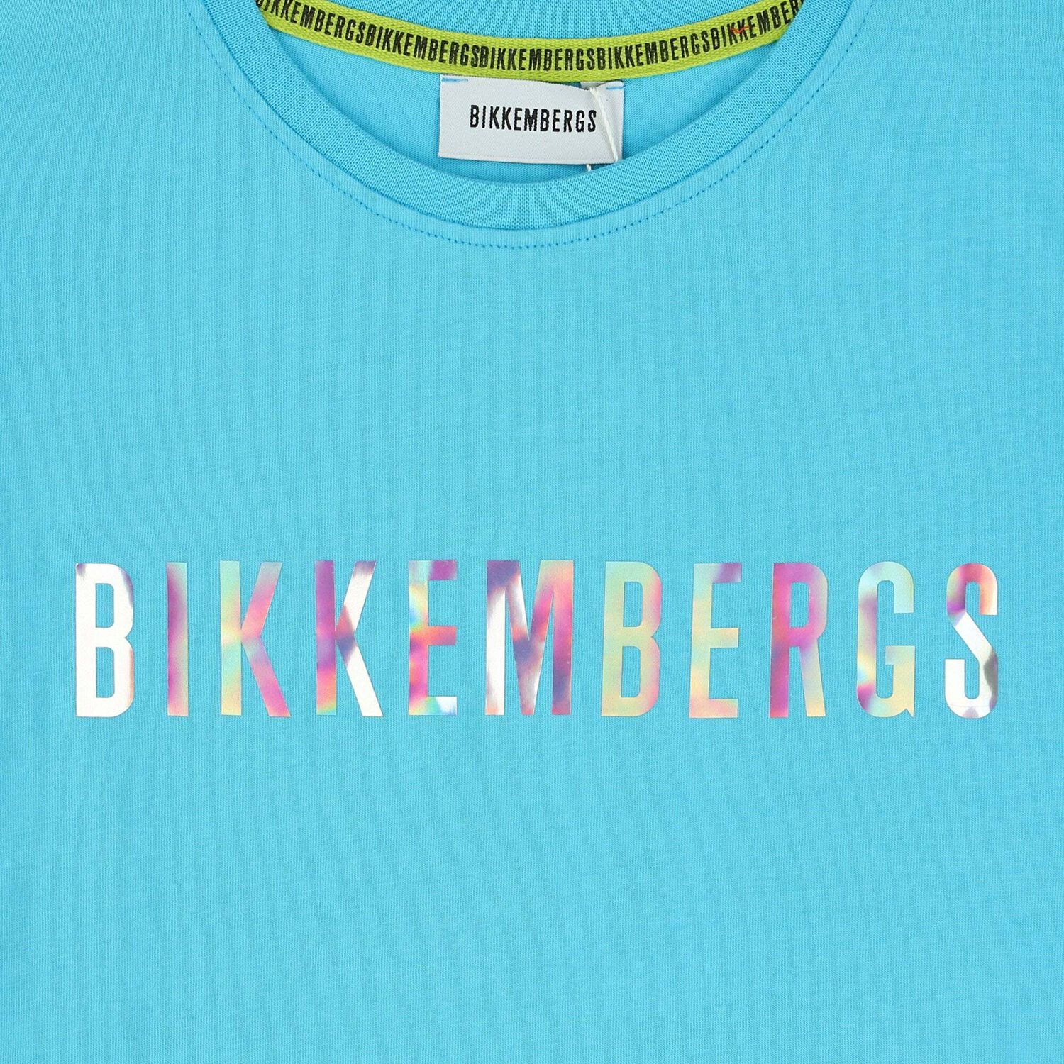 Boys Blue Holographic Logo T-shirt, 4, hi-res