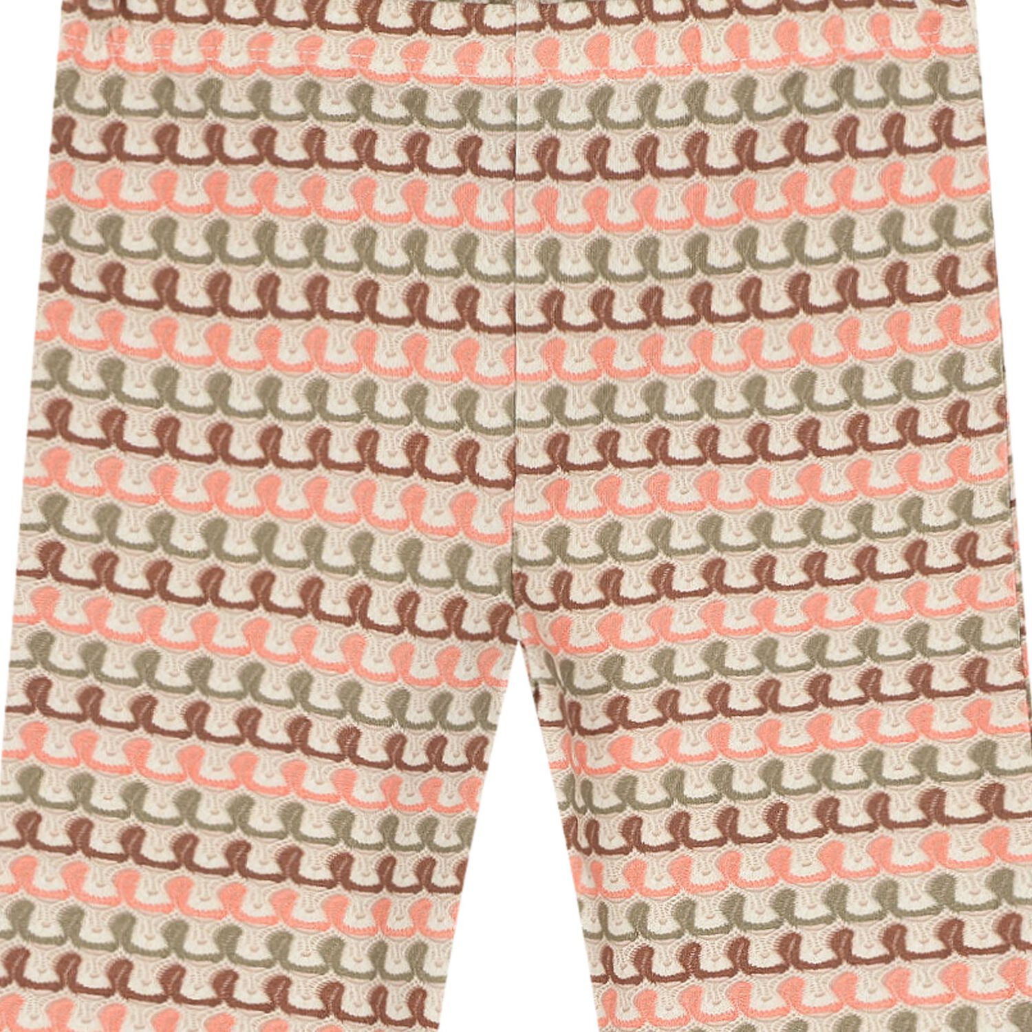 Girls Beige Flower Leggings Set, 1, hi-res