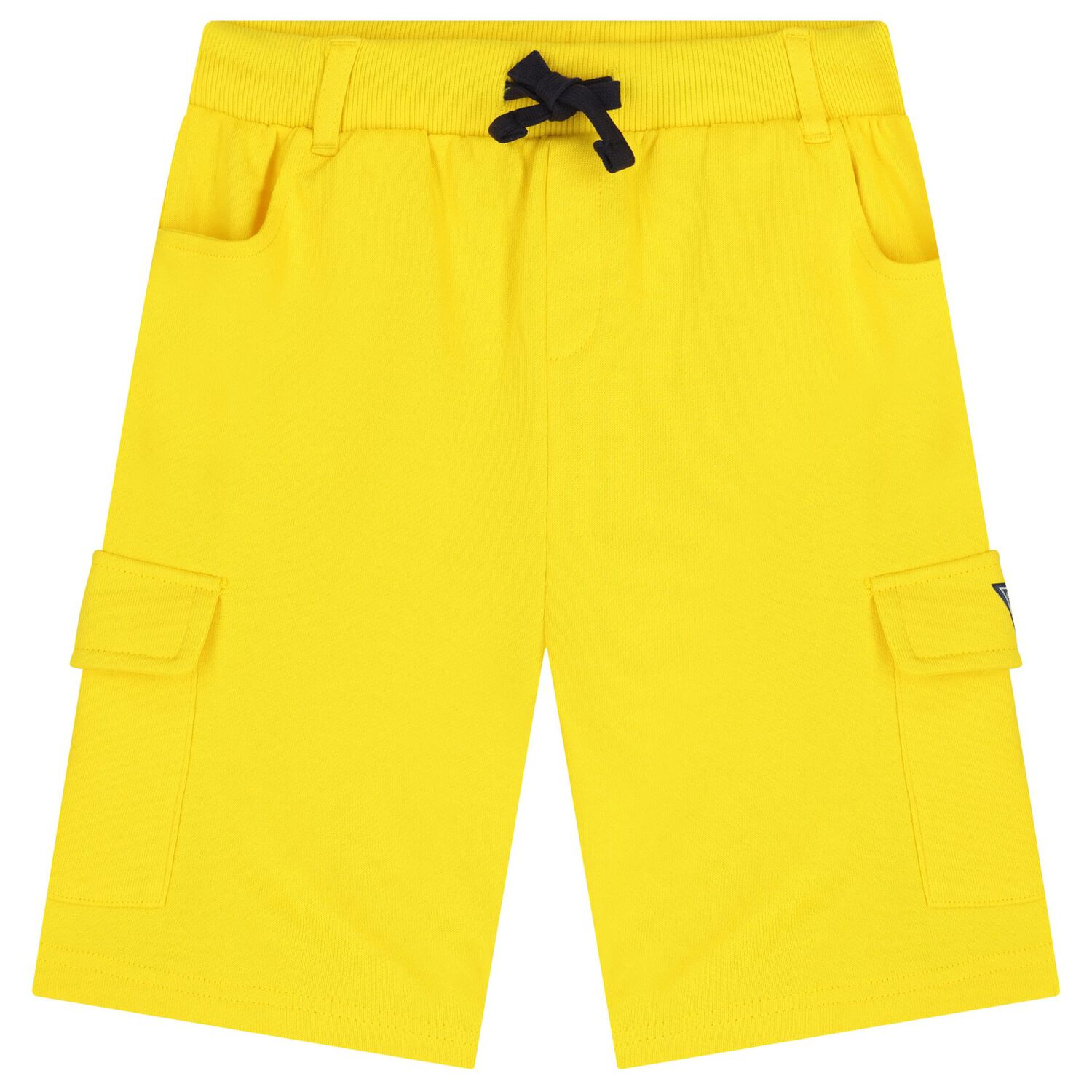 Boys White & Yellow Logo Shorts Set, 1, hi-res
