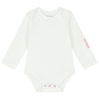 Baby Girls Pink & White Dungaree Set, 1, hi-res