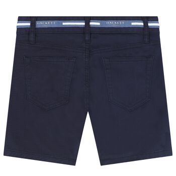 Boys Navy Blue Logo Shorts