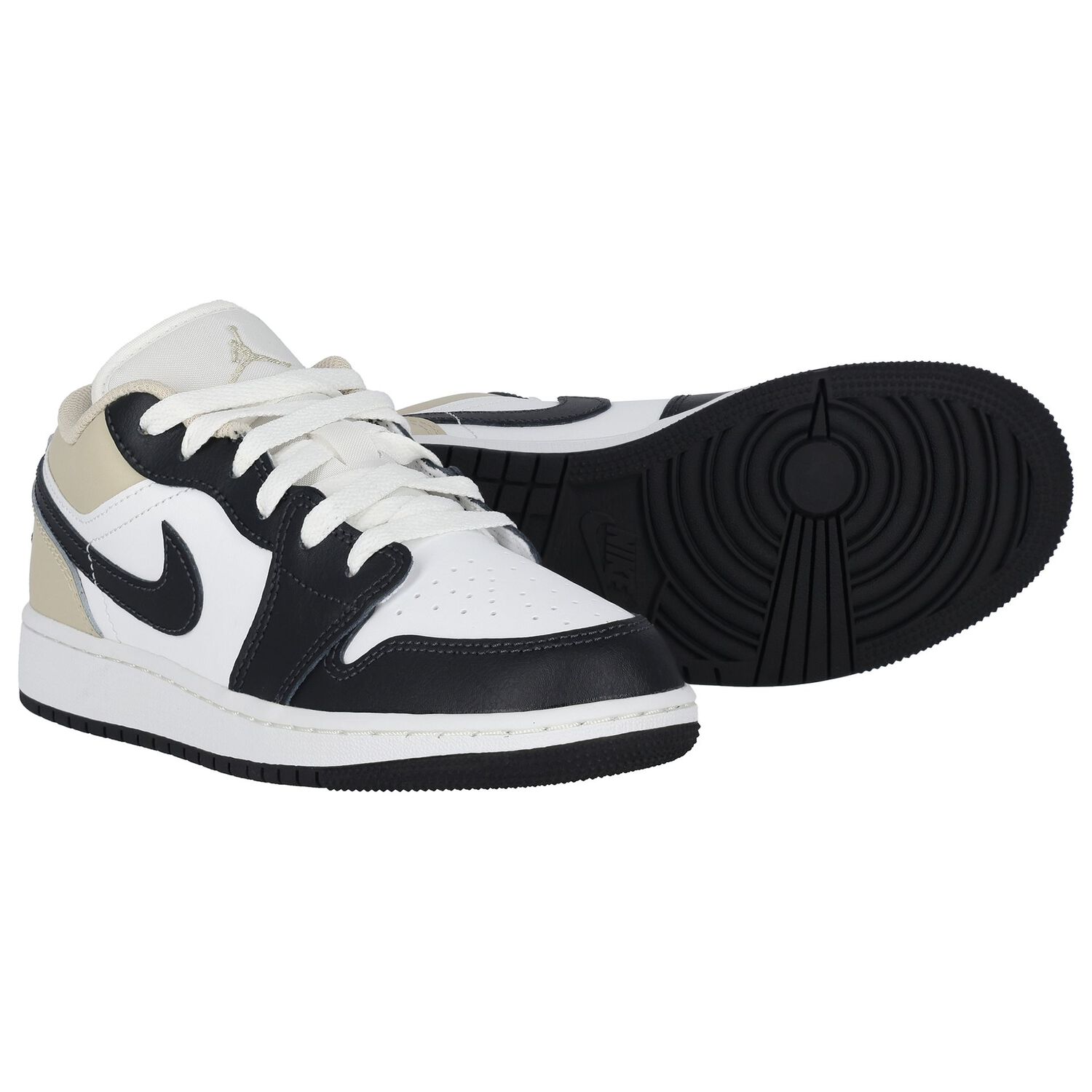 Black, White & Ivory Air Jordan 1 Low Trainers, 4, hi-res