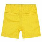 Younger Boys Yellow Logo Shorts, 1, hi-res