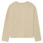 Boys Beige Printed Long Sleeve Top, 2, hi-res