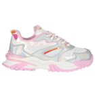 Girls Iridescent Silver, White & Pink Trainers, 1, hi-res
