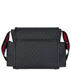 Black GG Supreme Baby Changing Bag, 1, hi-res